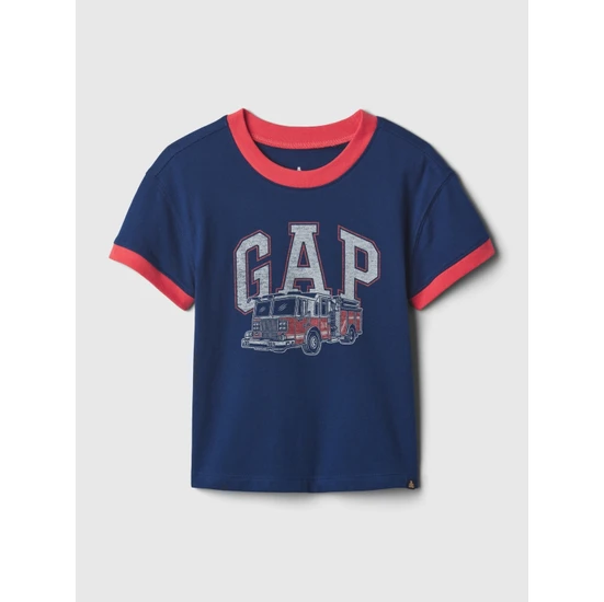 Gap Erkek Bebek Koyu Mavi Gap Logo T-Shirt