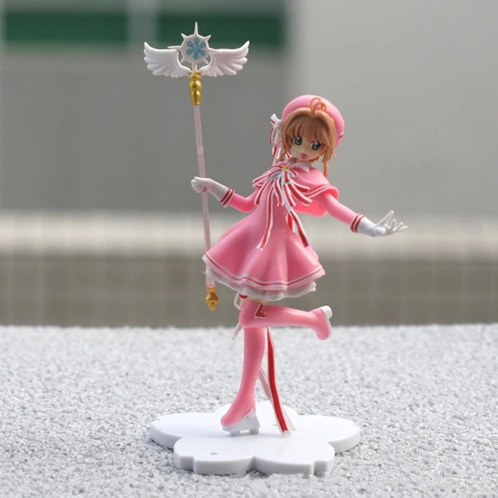 Pasty Anime Güzel Pembe Card Captor Sakura Aksiyon Figürleri Modelleri Pvc Şekilli Kalıp Araba Kek Süslemeleri Sihirli Değnek Kız Oyuncak Hediye (Yurt Dışından)
