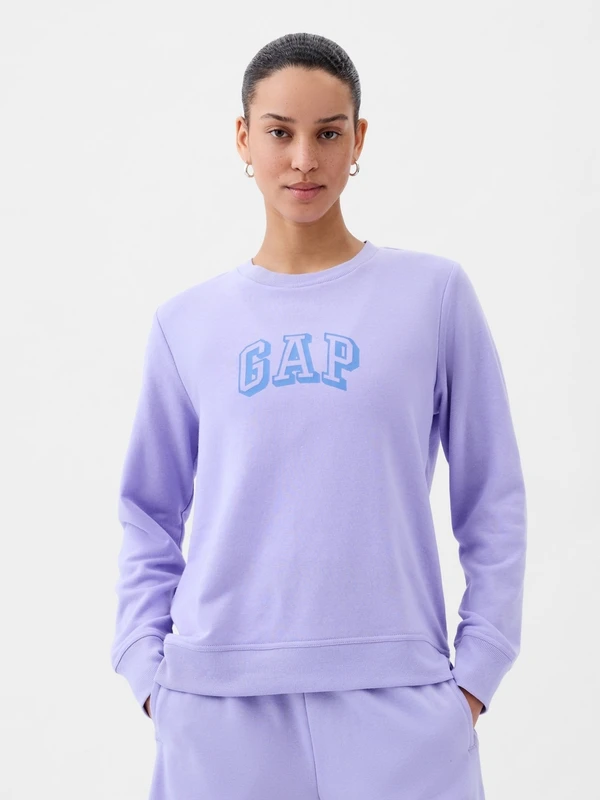 Gap Kadın Lila Gap Logo Fransız Havlu Kumaş Sweatshirt