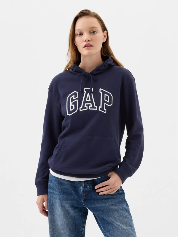 Gap Kadın Lacivert Gap Logo Fransız Havlu Kumaş Sweatshirt