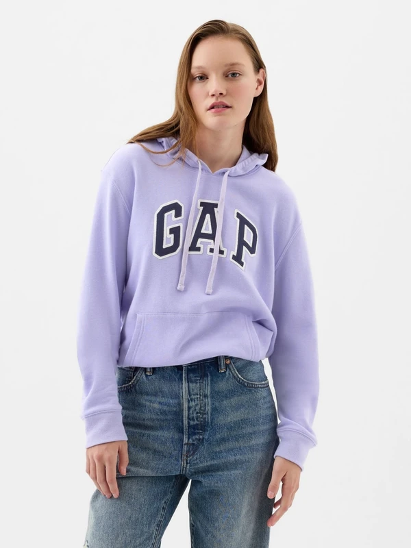 Gap Kadın Lila Gap Logo Fransız Havlu Kumaş Sweatshirt