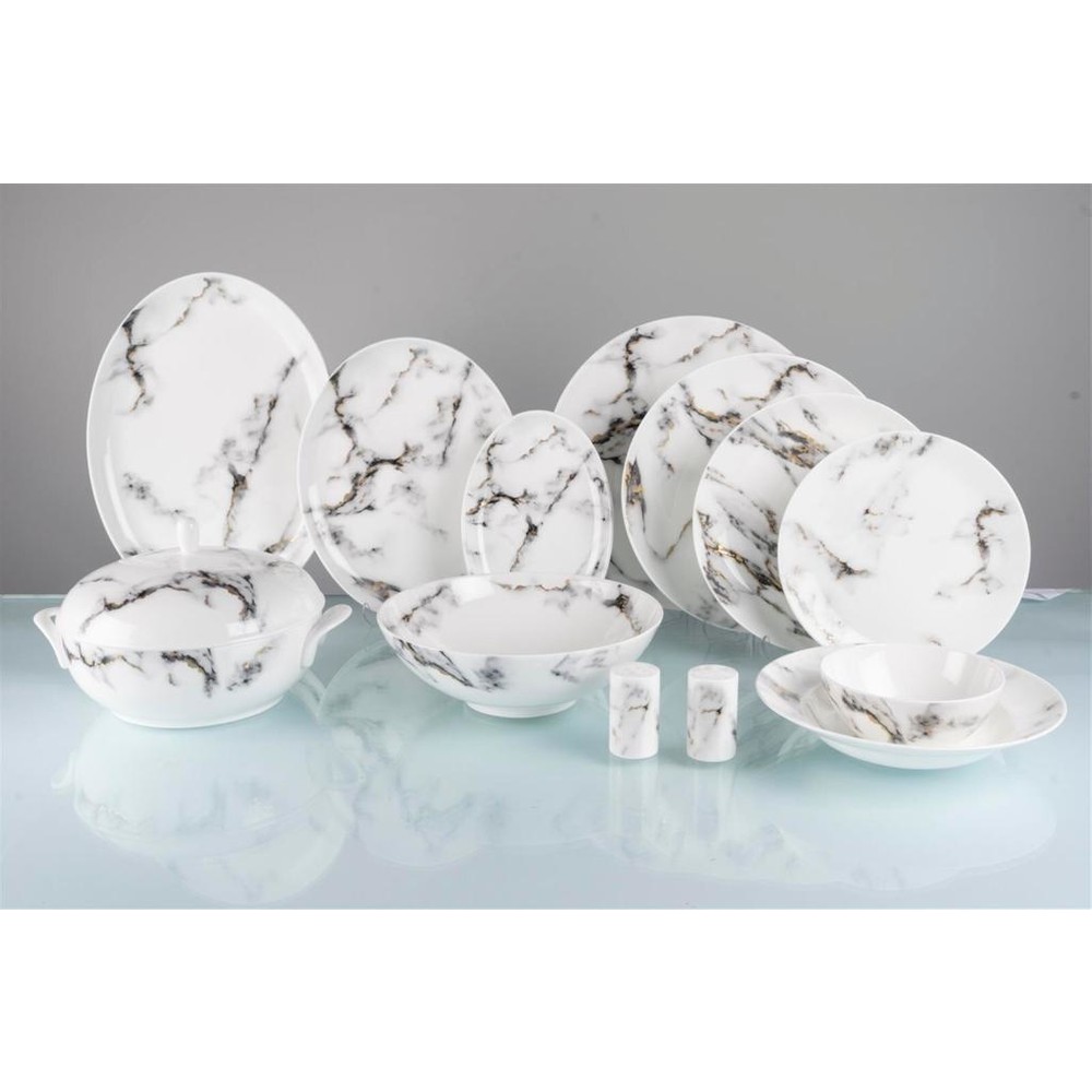 Prouna Marble Venice Fog 72 Parça Yemek Takımı