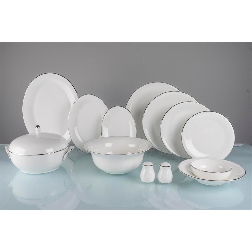 Prouna Pure Platinium 72 Parça 12 Kişilik Yemek Takımı