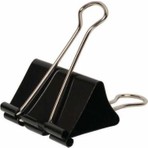 Kraf Kağıt Kıskacı Siyah Renk 51 mm 12'li Binder Clips Paslanmaz Malzeme ile Dayanıklı