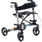 Comfort Plus DM9102 Lüx Alüminyum Rolatör Yürüteç 12 inç Tekerlekli Katlanabilir Hafif Kullanım