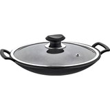 Oms Granit Saç Kavurma Tava 30 cm Siyah 3228
