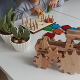 Doktoys Renkli Ahşap Traktör