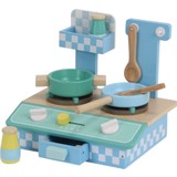 Vardem Oyuncak Mentari Eğitici Mini Ahşap Oyuncak Mutfak Seti Mavi-Yeşil MT-3497