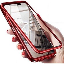 TahTicMer Apple iPhone Xr Devrim Kılıf Manyetik Bumper Mıknatıslı Arka Camlı