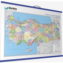 Gürbüz Yayınları Kabartma Türkiye Siyasi 70 x 100 cm