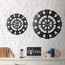 Bystag Metal Duvar Saati Stone