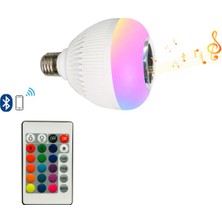 Qenos Bluetooth Hoparlör Akıllı LED Ampul Lamba-Musıc Bulb