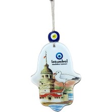 Uzman El Şeklinde Füzyon Camda Kız Kulesi ve Martı Işlemesi