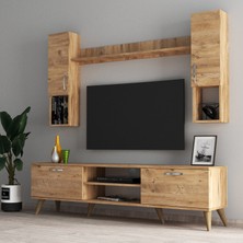Tanmob Mega 180 Lik Kapaklı Raflı Tv Ünitesi Çam - TVU0202