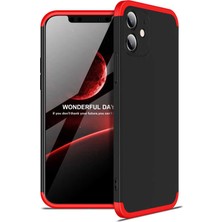 CoverZone Apple iPhone 12 Mini Kılıf Soft Hard Koruma Ays  Kırmızı