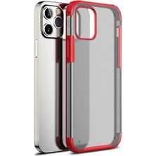 CoverZone Apple iPhone 12 Pro Max Kılıf Strongclear Extreme Soft Koyu  Kırmızı