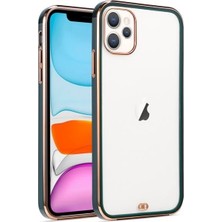 CoverZone Apple iPhone 12 Pro Max Kılıf Sporty Arkası Lazer Bumper Sert Silikon Mor Yeşil