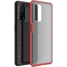 CoverZone Xiaomi Mi 10T 5g Kılıf Strongclear Extreme Soft Koyu  Kırmızı