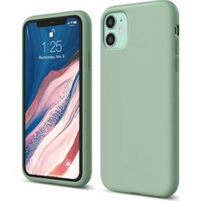 Bilişim Aksesuar Apple iPhone 11 Kılıf Liquid Lansman Silikon Fıstık Yeşili