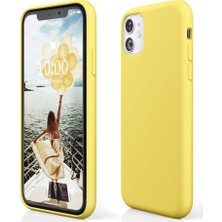 Bilişim Aksesuar Apple iPhone 11 Kılıf Liquid Lansman Silikon Sarı