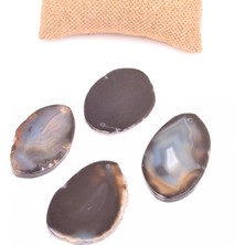 Taş Sandığı Siyah Akik Taşı Dilim Kütle