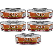 N&d Pumpkin Tahılsız 5 Adet Balkabağı Bıldırcın Yetişkin Yaş Mama 80 gr