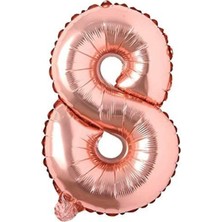 Rps Parti 8 Rakamı Bronze 100 cm Folyo Balon