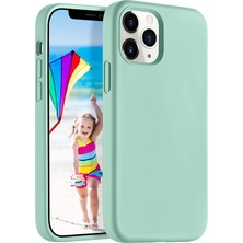 Bilişim Aksesuar Apple iPhone 12 Pro Kılıf Liquid Lansman Silikon Fıstık Yeşili