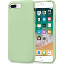 Bilişim Aksesuar Apple iPhone 7 Plus Kılıf Liquid Lansman Silikon Fıstık Yeşili