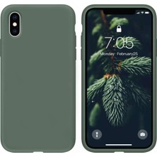 Casetify Apple iPhone Xs Max Kılıf Liquid Lansman Silikon Haki