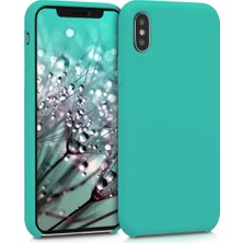 Bilişim Aksesuar Apple iPhone Xs Max Kılıf Liquid Lansman Silikon Turkuaz