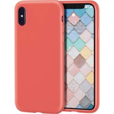 Bilişim Aksesuar Apple iPhone Xs Max Kılıf Liquid Lansman Silikon Turuncu
