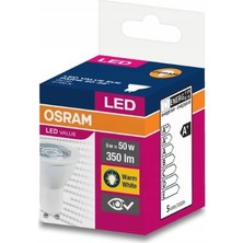 Osram GU10 Duylu 5 W Led Ampul 3000 Kelvin Günışığı