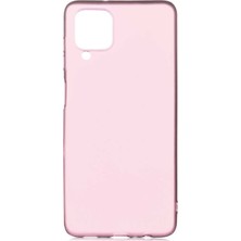 Tekno Grup Samsung Galaxy A12 Kılıf Mat Premium Silikon Kılıf + Cam Ekran Koruyucu Rose