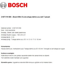 Bosch 2 607 019 580 Mini X-Line Ahşap Delme Ucu Seti 7 Parçalı