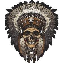 Sticker Atölyesi Kızıldereli Kurukafa Sticker  - 13103