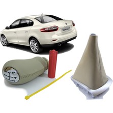 Opr Renault Fluence Bej Vites Körüğü ve Vites Topuzu Takımı (Krem)