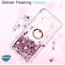 Microsonic Apple iPhone 11 Pro Max Kılıf Glitter Liquid Holder Mor