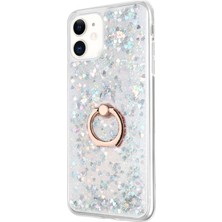 Microsonic Apple iPhone 12 Mini Kılıf Glitter Liquid Holder Gümüş