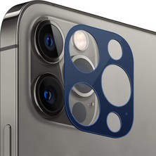 Microsonic Apple iPhone 12 Pro Max Kamera Lens Koruma Camı V2 Lacivert