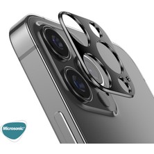 Microsonic Apple iPhone 12 Pro Max Kamera Lens Koruma Camı V2 Siyah