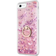 Microsonic Apple iPhone 6s Plus Kılıf Glitter Liquid Holder Pembe