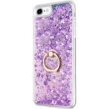 Microsonic Apple iPhone Se 2020 Kılıf Glitter Liquid Holder Mor