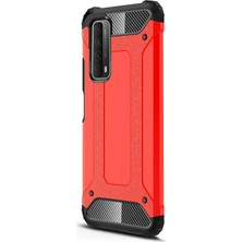 Microsonic Huawei P Smart 2021 Kılıf Rugged Ar Kırmızı