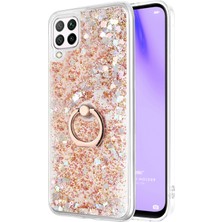 Microsonic Huawei P40 Lite Kılıf Glitter Liquid Holder Gold