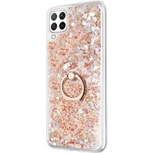 Microsonic Huawei P40 Lite Kılıf Glitter Liquid Holder Gold