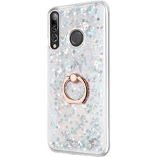 Microsonic Huawei Y9 Prime 2019 Kılıf Glitter Liquid Holder Gümüş