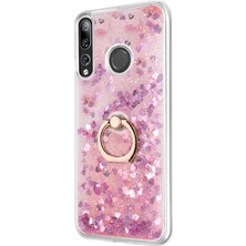 Microsonic Huawei Y9 Prime 2019 Kılıf Glitter Liquid Holder Pembe