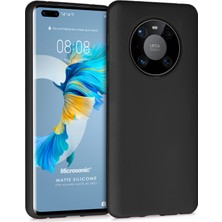 Microsonic Matte Silicone Huawei Mate 40 Pro Kılıf Siyah