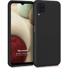 Microsonic Matte Silicone Galaxy A12 Kılıf Siyah